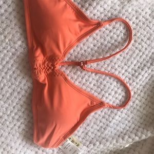 Neon orange/pink Xs RVCA bikini top